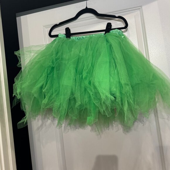 Neon green Tutu Tulle Skirt - sz 20-26 Plus - Picture 1 of 3